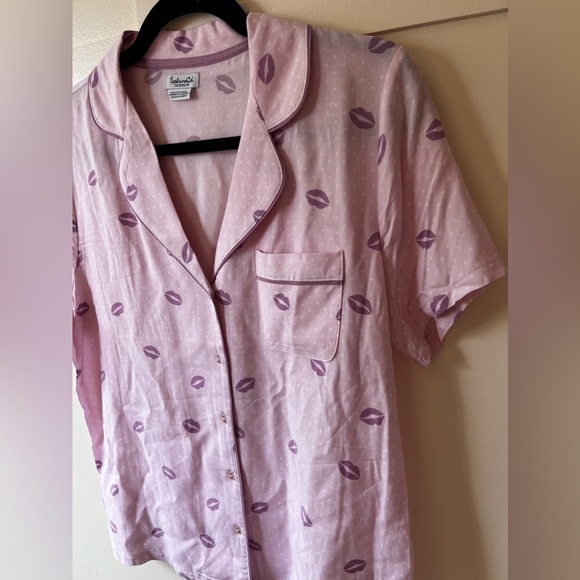 Splendid Women’s NWOT Pink Kiss Pajamas‎ Top Size XS - Picture 4 of 11